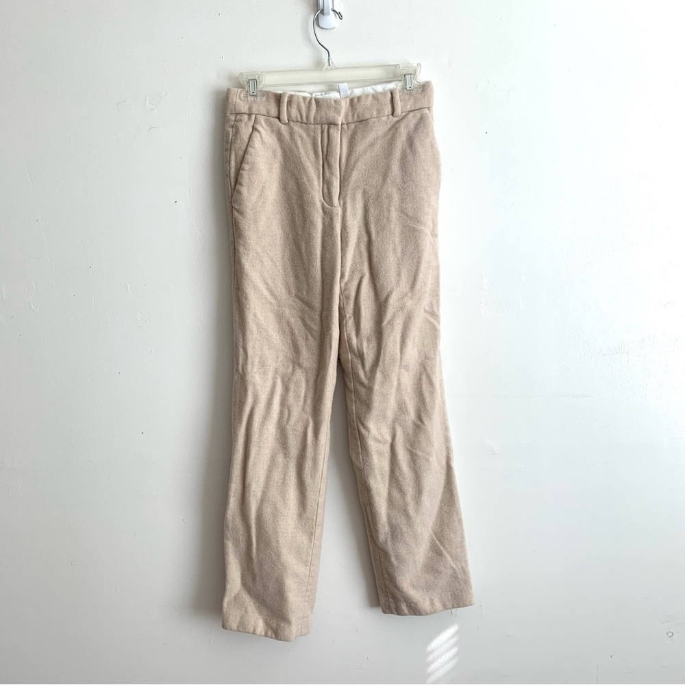 Aritzia Babaton Atelier Recycled Wool Cream Trousers